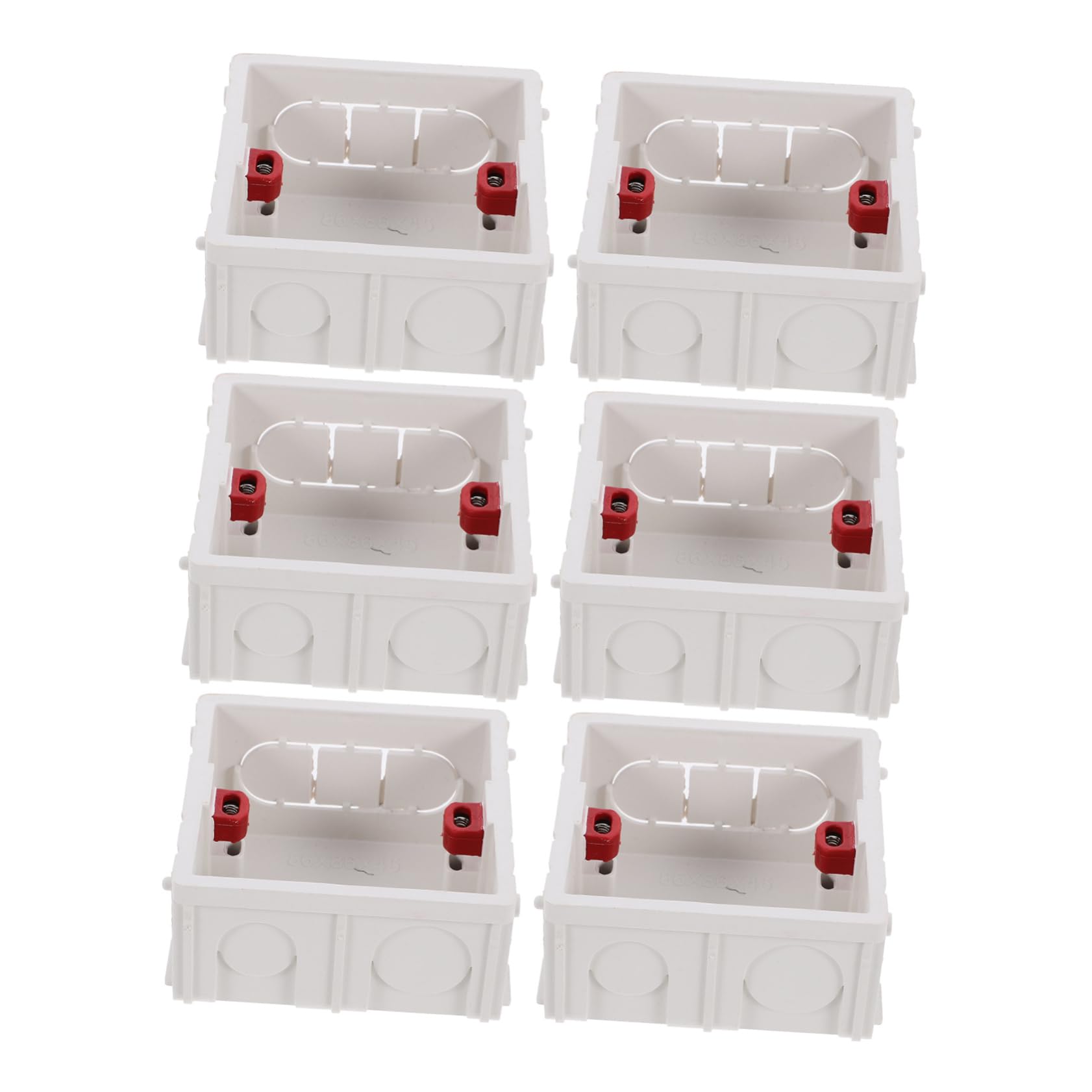 OSALADI 6pcs Outlet Box Heavy-Duty PVC Box Universal Junction Box for Switches 86-Type Junction Box Wall Outlet Box Socket Box Outdoor Switch Box Socket Holder Outlet Box