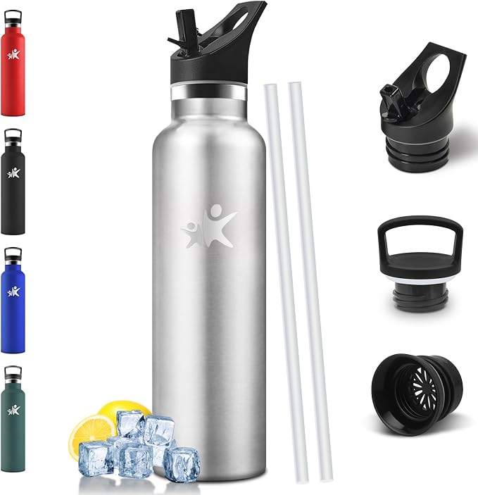 Botella Termica 750ML, Termo Sin BPA, Acero Inoxidable 18/8, Cantimplora…