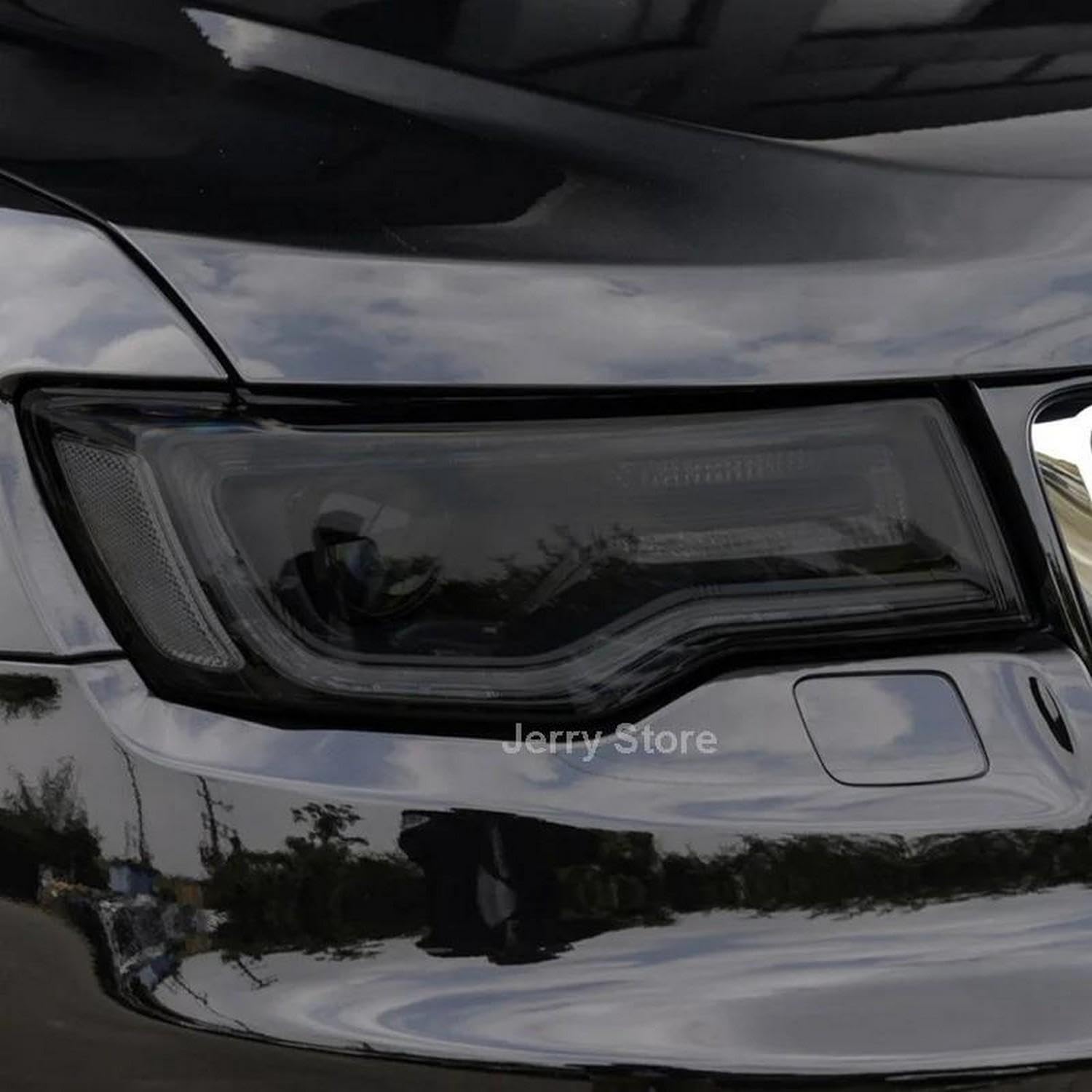 Adhesivo de reparación de TPU transparente para faros delanteros de coche, antiarañazos, película protectora de tinte negro ahumado, para Grand Cherokee 2014-presente