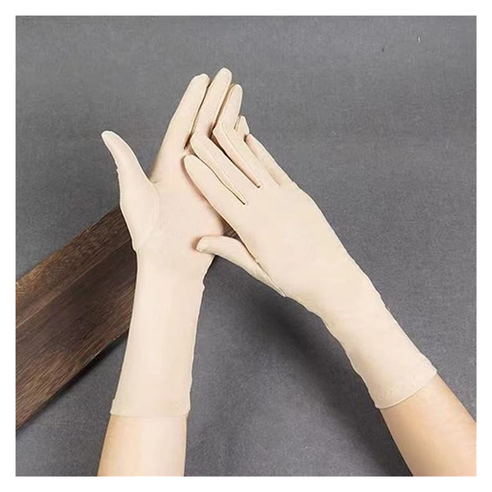 Guantes de etiqueta elásticos finos de verano para mujer con protector