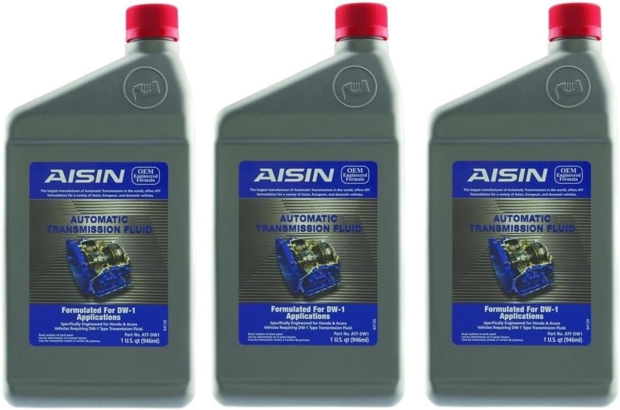 Set of 3 ATF DW-1 Automatic Transmission Fluids Aisin for Honda Acura