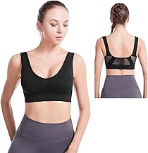 THREEGUN Sports Bra, Large Size, No Shake, Sweat Absorbent, Quick Drying, Wireless, Sports Bra, Yoga Bra, Running Bra, Training