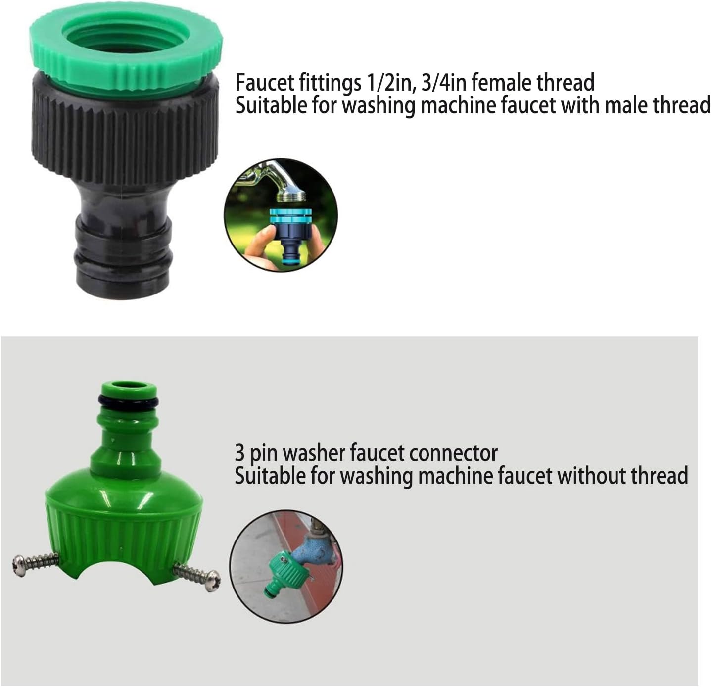 Coil Garden Hose, 49.2ft EVA Water Hose 7 Modes Garden Telescopic Spring Tube Quick Connectors for Irrigation Watering Car Washing