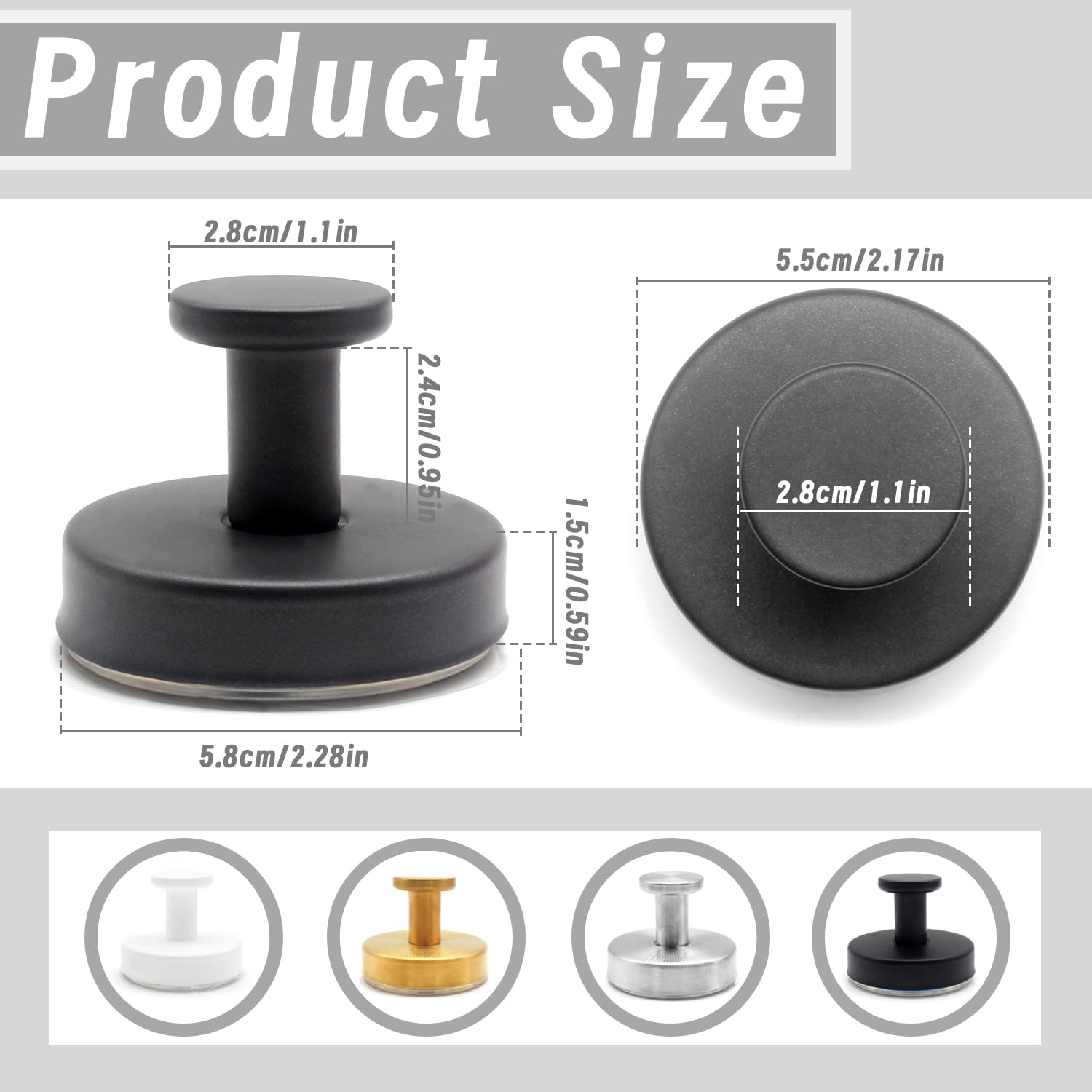 Anvin 4 Pack Suction Cup Hooks Stainless Steel Hanging Hooks No Drill Hooks for Bathroom Kitchen to Hang Towels, Robes - Image 2