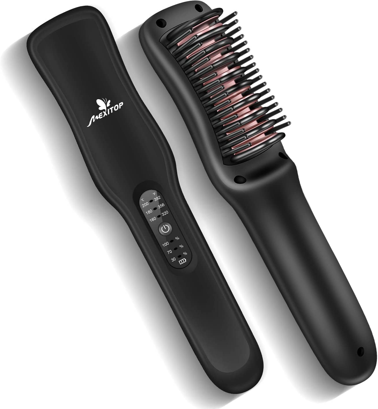 Cordless Hair Straightening Brush,portable cordless mini hair straightening comb,hot comb straightener,Wireless Hair Straighteners Brush Ceramic Mini Portable USB Rechargeable Travel Straightener,