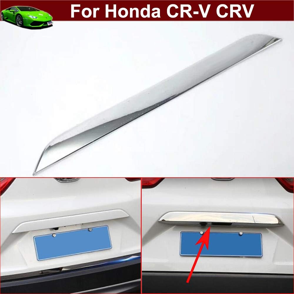1pcs ABS Chrome Car Rear Trunk Lid Tailgate Door Cover Trim Back Rear Trunk Lid Cover Molding Trim Molding Strip Decorative Emblems for Honda CRV CR-V 2017 2018 2019 2020 2021