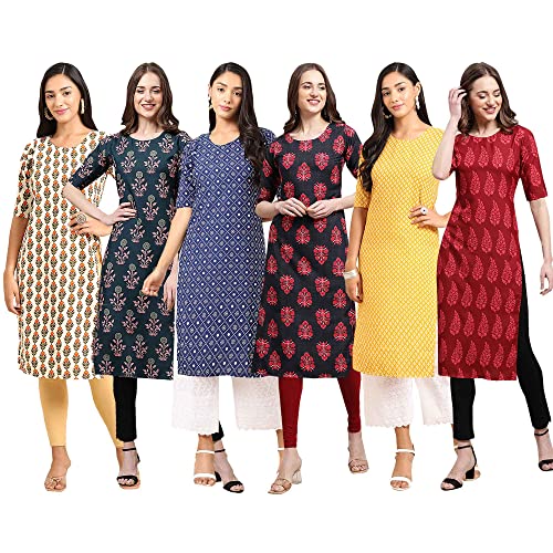 Image of Pinkmint Women's Crepe Digital Print Straight Kurta