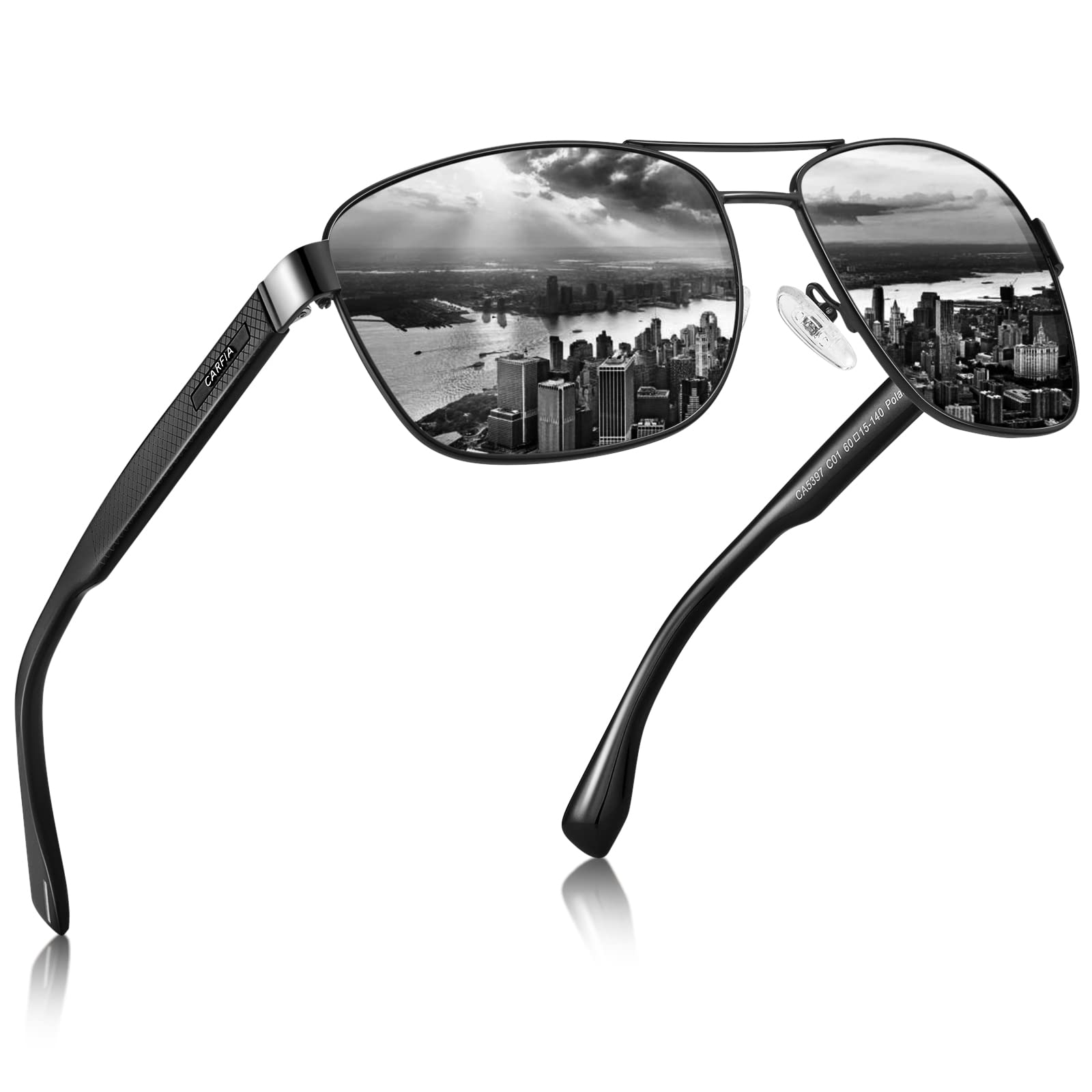 Carfiametal Polarized Sunglasses For Men Uv400 Protection 