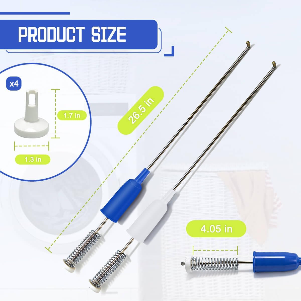 5304511328 5304511329 Suspension Rod Kit Compatible with Frigidaire Washer Suspension Rods FFTW4120SW FFTW4120SW1 Replacement for 5304511328 5304511329 AP6261615 PS12176453 EAP12176453 4584271