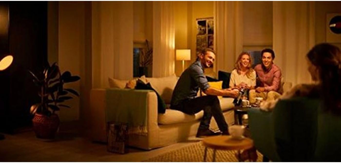 Philips LED Flicker-Free Frosted A19 Light Bulb, Dimmable Warm Glow Effect, 800 Lumen, 2700-2200K, 8.8W=60W, E26 Base, 6-Pack