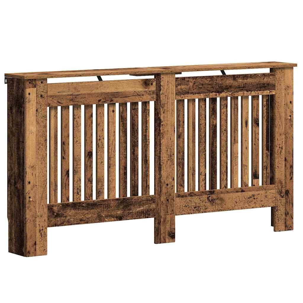 vidaXL Cubierta de Radiador Madera Envejecida 152 x 19 x 81,5 cm, Cubierta Moderna Rectangular para radiador, decoración del hogar, Resistencia al Calor, diseño de Madera, Seguridad Infantil