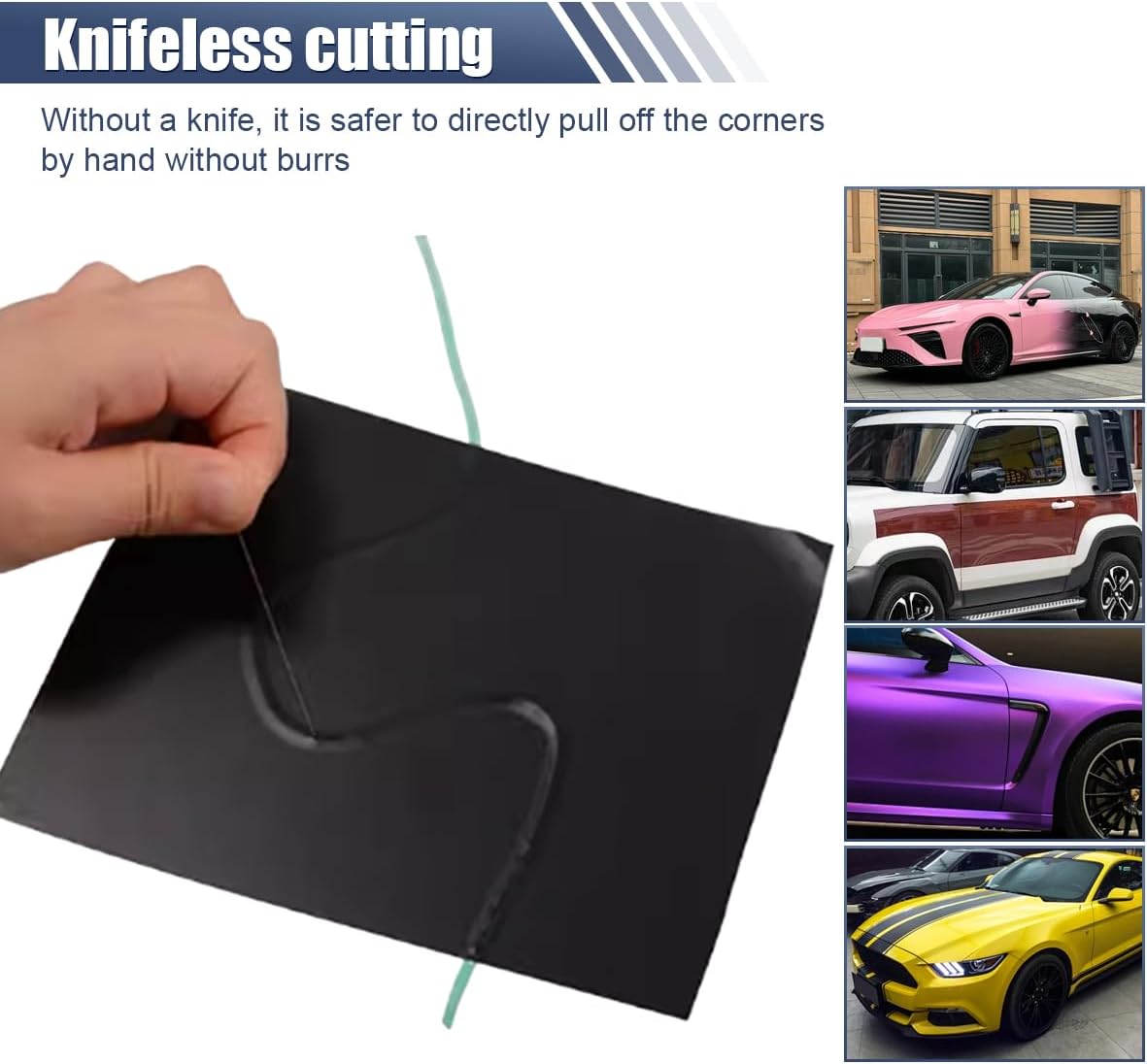 10M Cutting Films, Finish Line Vinyl Wrap Roll, Car Wrapping Graphic Tape, Knifeless Design Line, Auto Film Cut Tools for Car Motorcycle Boat (33 ft)