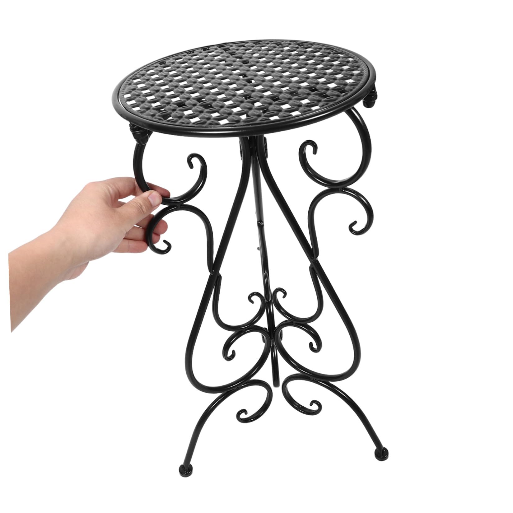EXCEART Soporte para Baño de Aves de Hierro Negro de 22 Pulgadas Base Ancha y Diseño de Tripié Estable para Patio y Porche