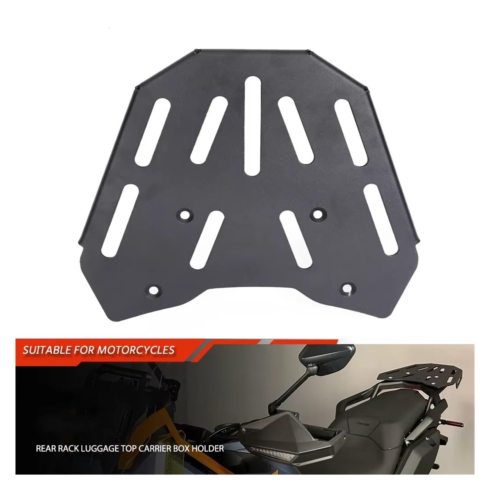 Portapacchi Posteriore In Alluminio Per Zontes 703F 2024-2025 – Carico 10 Kg, Montaggio CNC E Finitura Nera