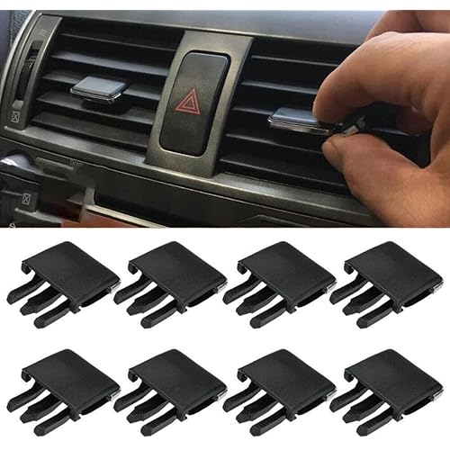 Front Center AC Vent Air Conditioning Vent Outlet Tab Clips Fit for Toyota Corolla 2008 2009 2010 2011 2012 2013 - Pack of 8 Black