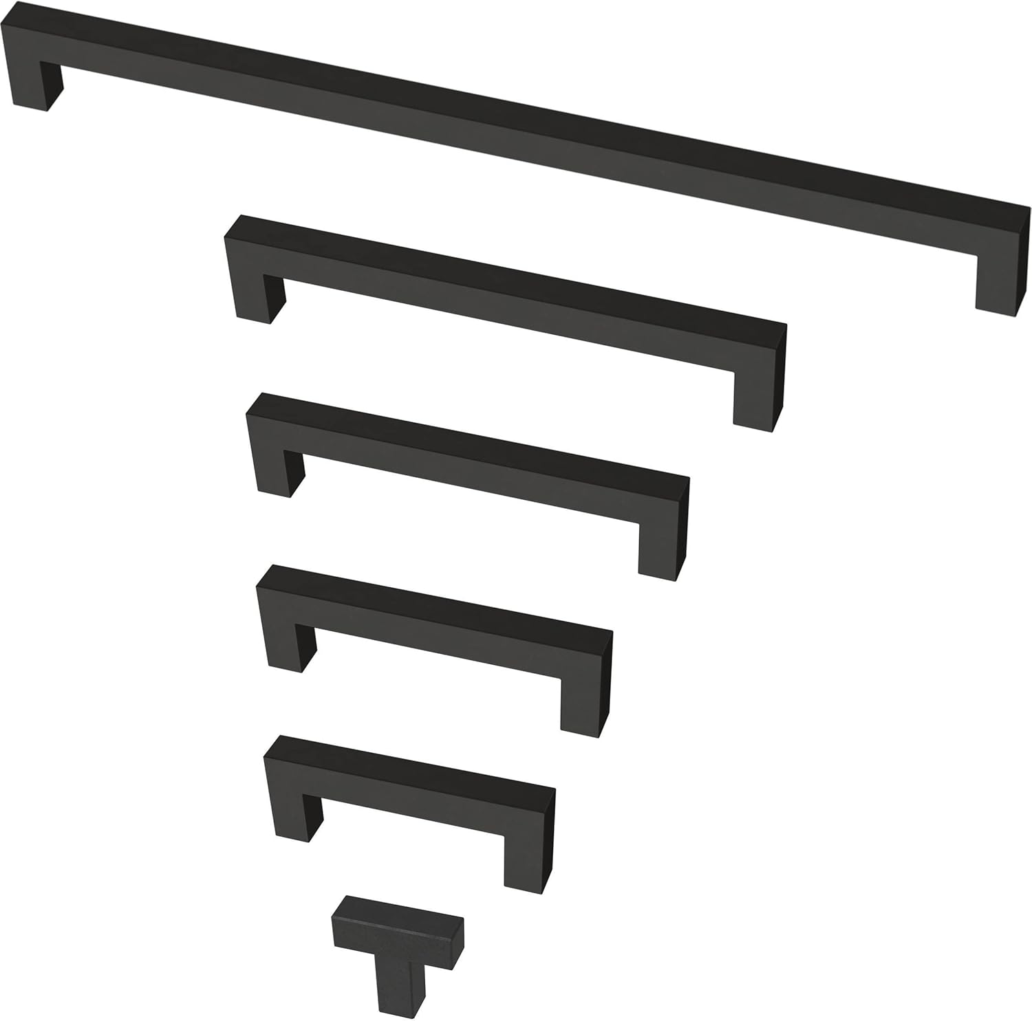 Franklin Brass (30-Pack) – Matte Black Cabinet Handles, 5-1/16 Inch Hole Center, Modern Pulls for Drawers, Kitchen Cabinet Door, Dressers | Simple Modern Square