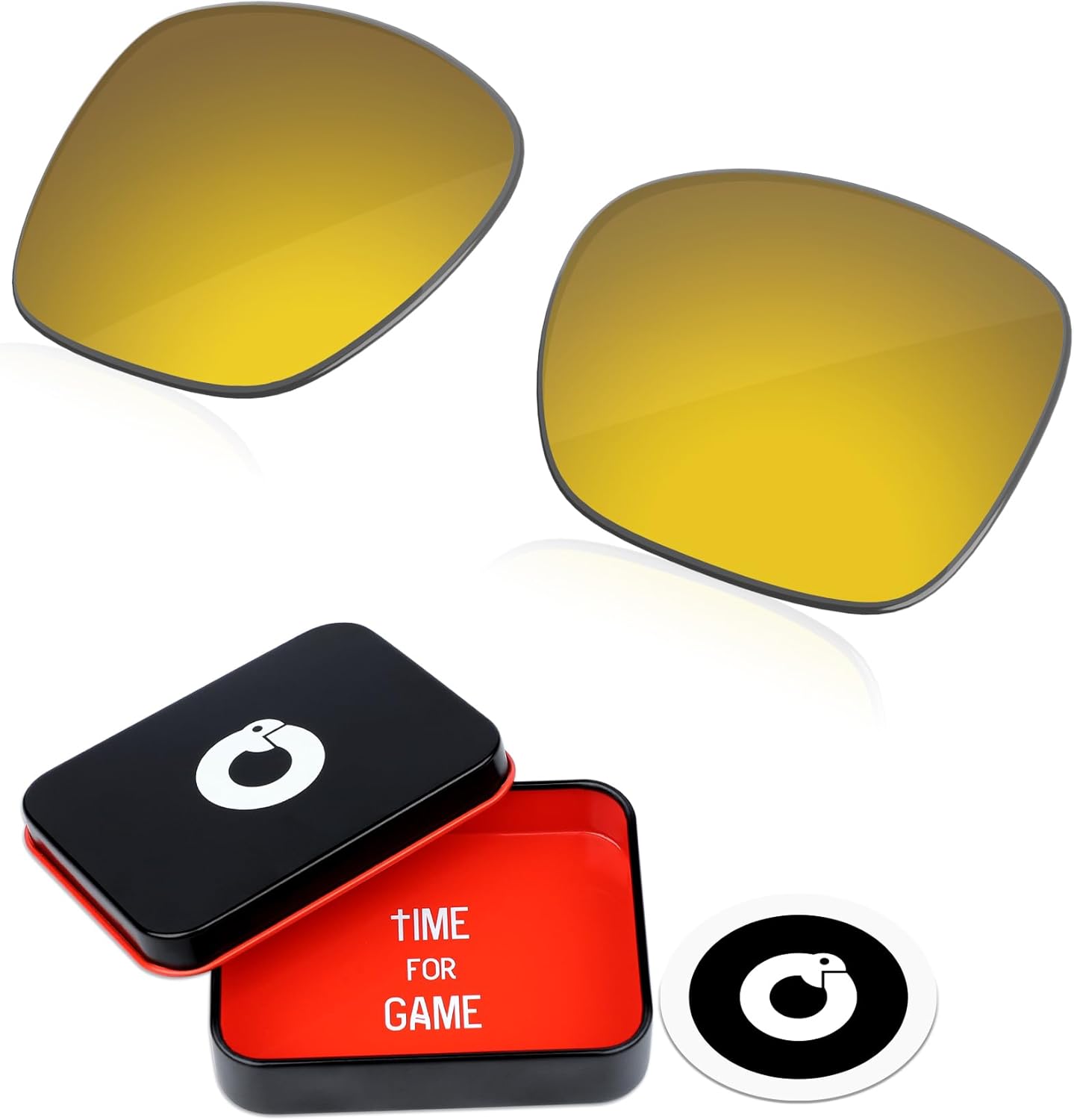 1.8MM Polycarbonate Replacement Lenses for Oakley TwoFace XL OO9350 58mm Sunglass - Flare Gold