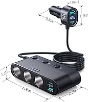 Vista 8 de [2025 Upgraded] 7 in 1 Cigarette Lighter Adapter, JOYROOM 179W Car Charger Adapter with PD30W Charge(3.3FT Cable), 24V/ 12V Cigarette Lighter
