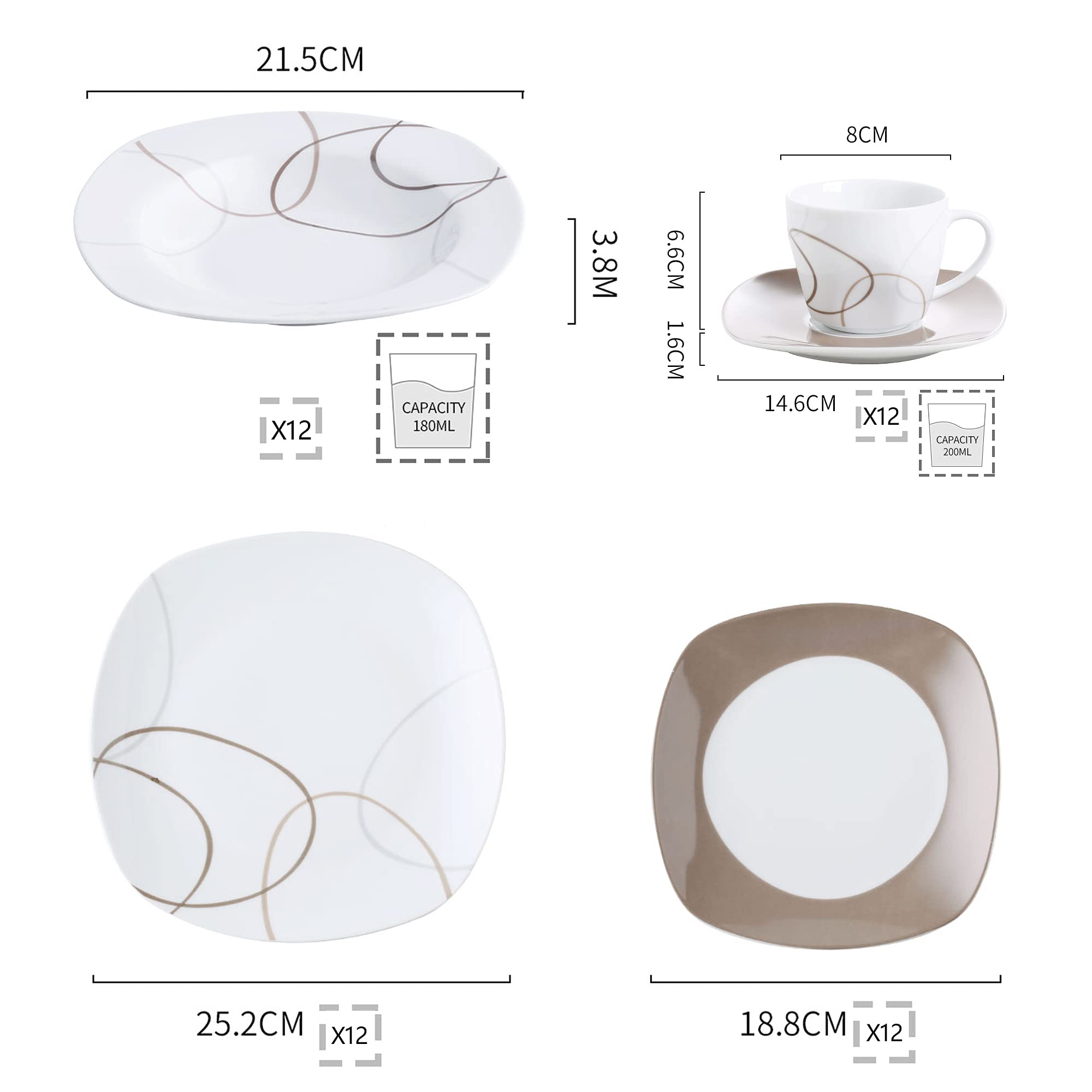 30- delig Servies Boch fréres - Bonaparte - Kringwinkel