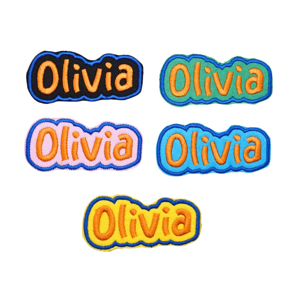 Custom 2pcs Personalized Embroidered Patch Unique Form Tag Badge for Jackets, Hats, Belts, Back Patches, Cool Patches for Clothes with Iron Backing and Hook and Loop Backing Fastener