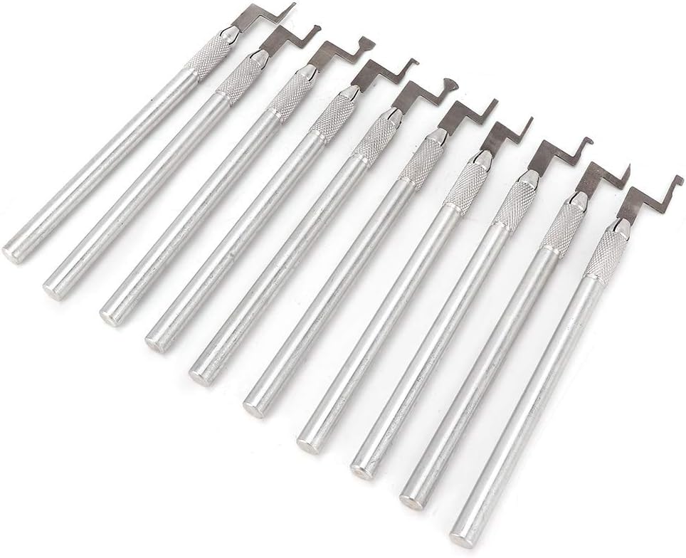 Zerodis Ornamental Tools Accessories Knife Set DIY Wax Carving Pen Metal Engraving Tool with Screw Fixation Blades for Jewelry Making Crafts Wax 10Pcs Jewelry Carving