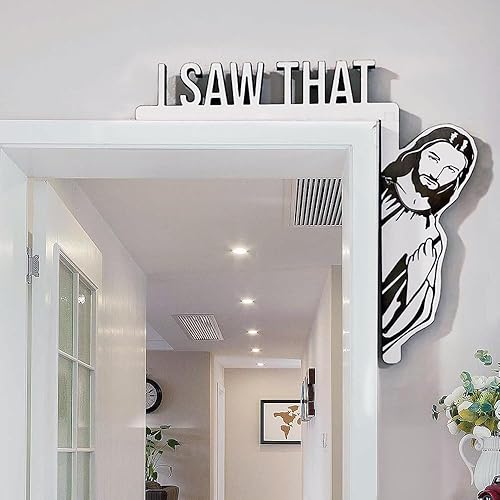 Miniatura 6 de Letrero de marco de puerta de Jesús, decoración de esquina de puerta de Jesús, ampliamente utilizado en esquinas de marco de puerta, marcos de