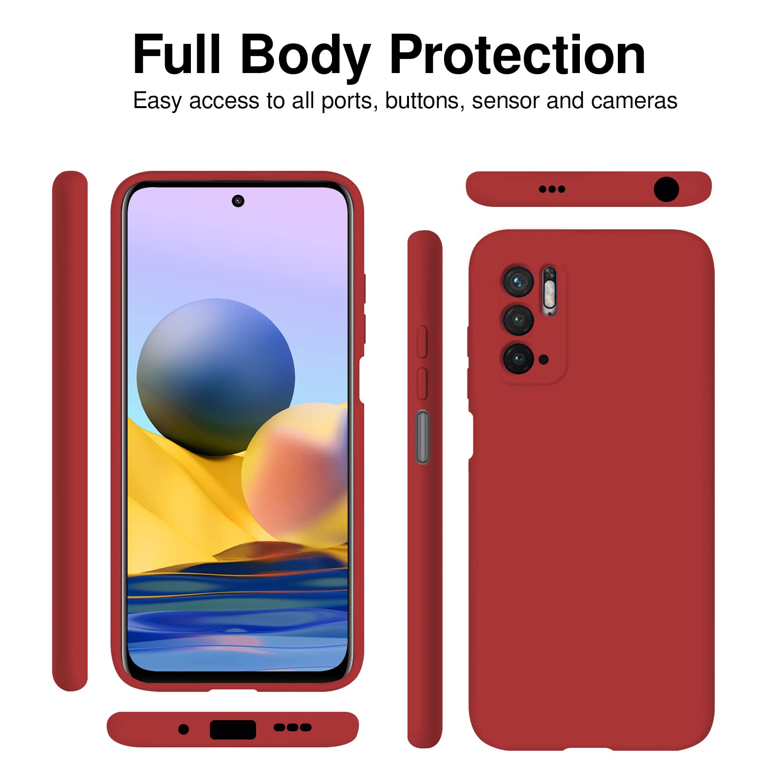 TBOC Cover Compatibile con Xiaomi Redmi Note 10 PRO [6.67] - Custodia [ Trasparente] Completa Copertura Integrale [Silicone TPU] Protezione Totale [360 Gradi] Full Body Sottile