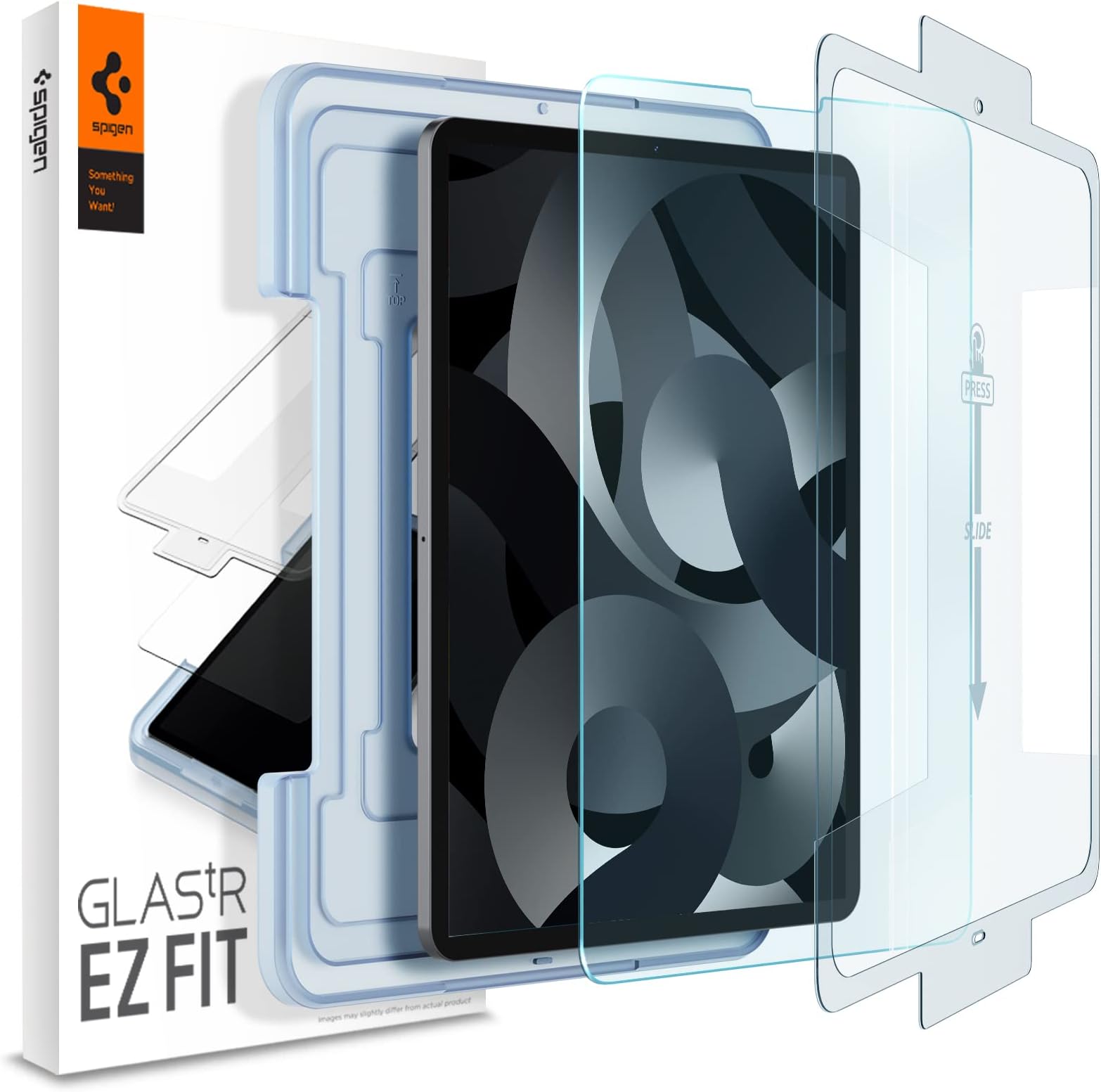 Spigen Tempered Glass Screen Protector [GLAStR EZ Fit] Designed for iPad Pro 11 inch M2 (2022) / iPad Pro 11 inch (2021/2020/2018) / iPad Air 5 (2022) / iPad Air 4 (2020) with Auto Align Kit