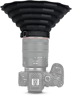 【アップグレード版】JJC シリコンレンズフード 夜景撮影 窓ガラスの映り込みを防止 カメラ用レンズフード 簡単装着 柔軟性 水洗い 外径73mm~88mm レンズに対応