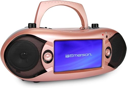 Miniatura 8 de Emerson Boombox Bluetooth de 7" y TV con radio AMFM y altavoces estéreo, oro rosa