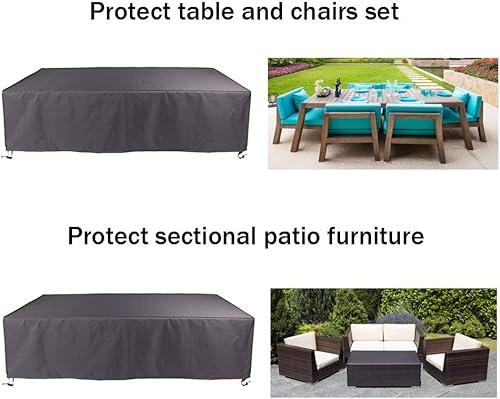 Miniatura 7 de Cubierta impermeable para muebles de patio de 108 pulgadas