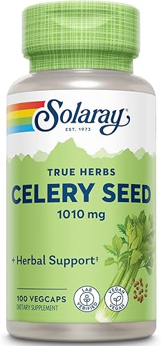 Solaray Semilla de apio, 505 mg, 100 cápsulas vegetarianas