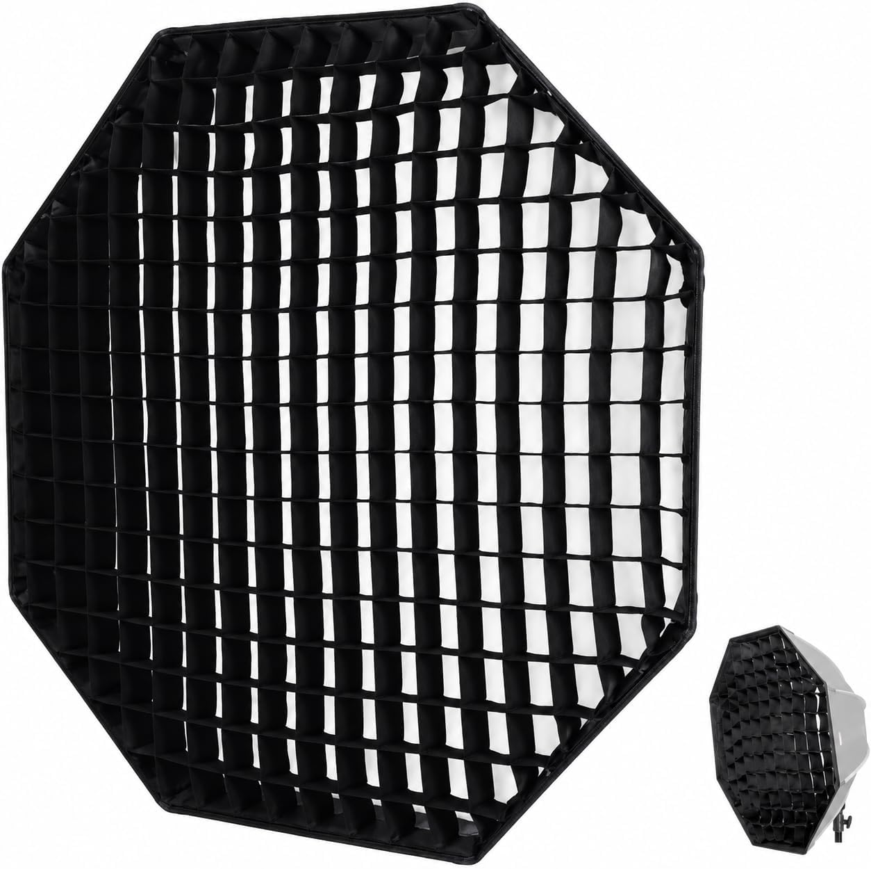 ๐ธ๐ด๐ฆ๐ ๐ฌยฎ 65cm/26 Honeycomb Grid for Octagonal Softbox โ Light Control Grid Compatible with Godox, Neewer, Profoto โ Portable Foldable Nylon Grid for Studio, Portrait & Video Lighting (Black)