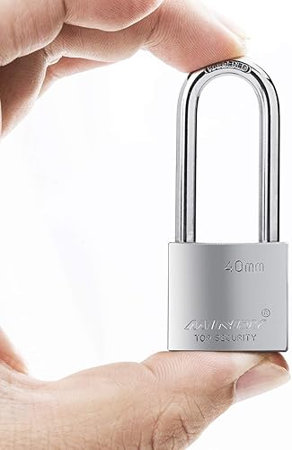 Miniatura 3 de Candados de grillete de 1.575 in de largo para uso al aire libre, resistente a todo tipo de clima, cerradura de acero de aleación resistente con 4