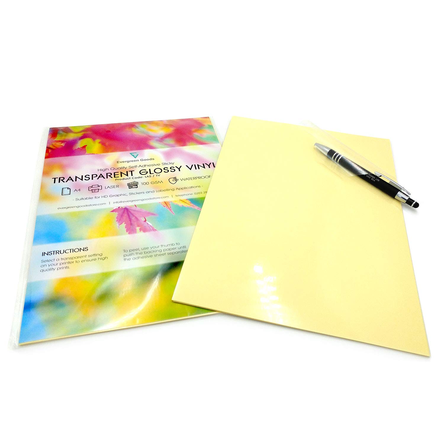 Lot De 100 Feuilles D'étiquettes Imprimables Blanches Mates De 7,6 X 3