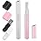 Chumia 2 Pcs Electric Eyebrow Trimmer Women Precision Face Razors Mini Shaver with Comb Christmas Women Gift Battery Operated Personal Epilator for Face Neck Fuzz Lips Leg(Pink, Silver)