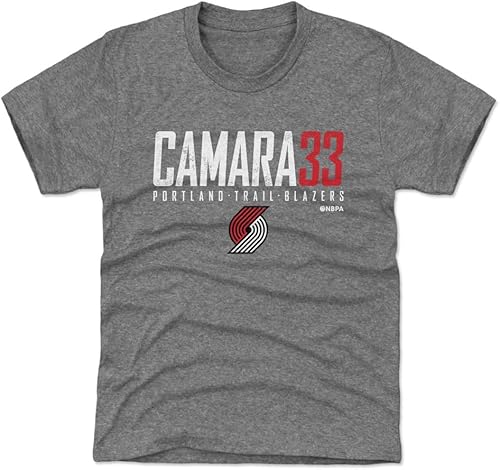 Miniatura 2 de 500 LEVEL Camiseta juvenil Toumani Camara Portland Trail Blazers - Toumani Camara Portland Trail Blazers Elite WHT Tri, negro,gris