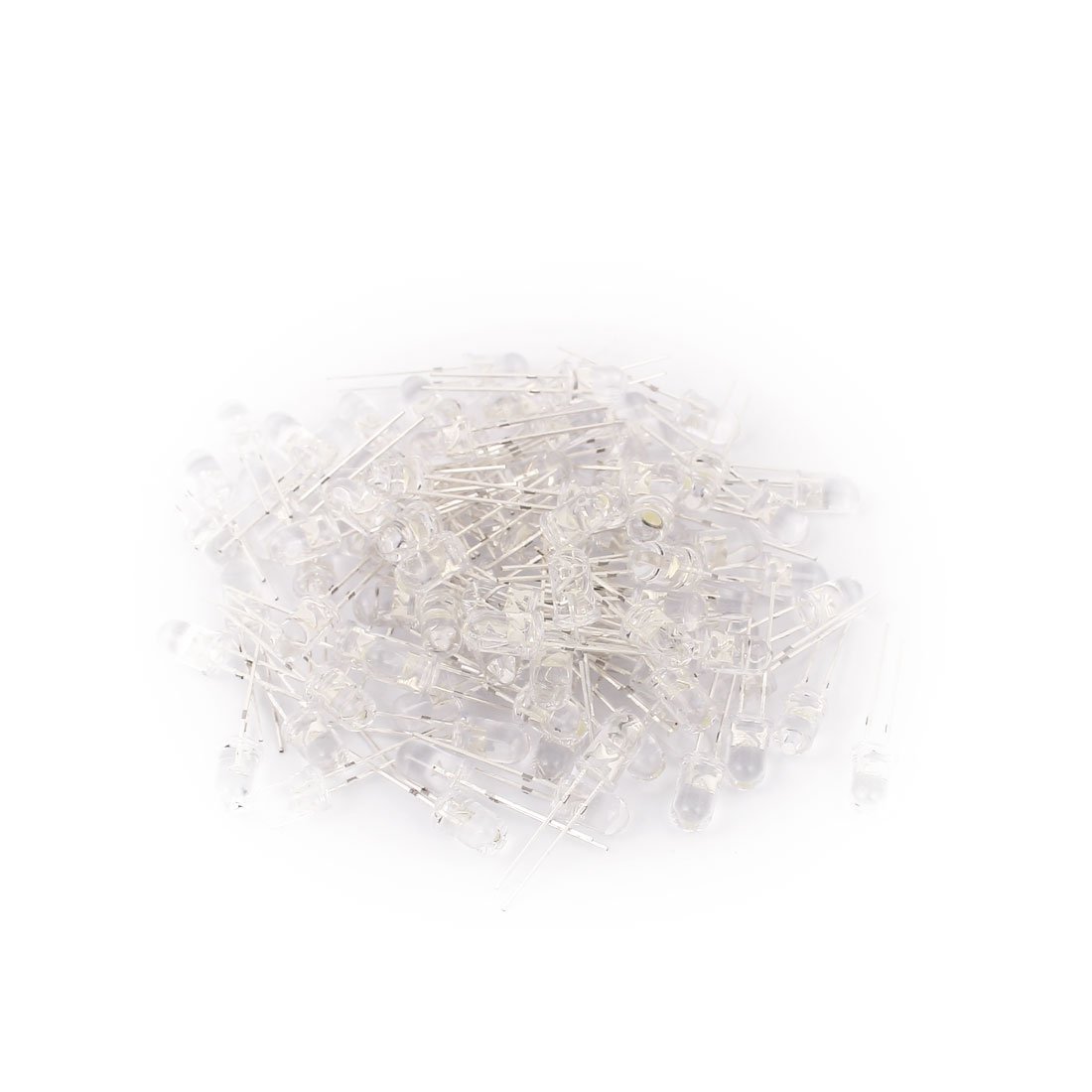 100 PCS Diodi 5mm Testa Tonda Bianco Diffuso Diodi Emettitori di Luce Diodi Schottky Lampada LED
