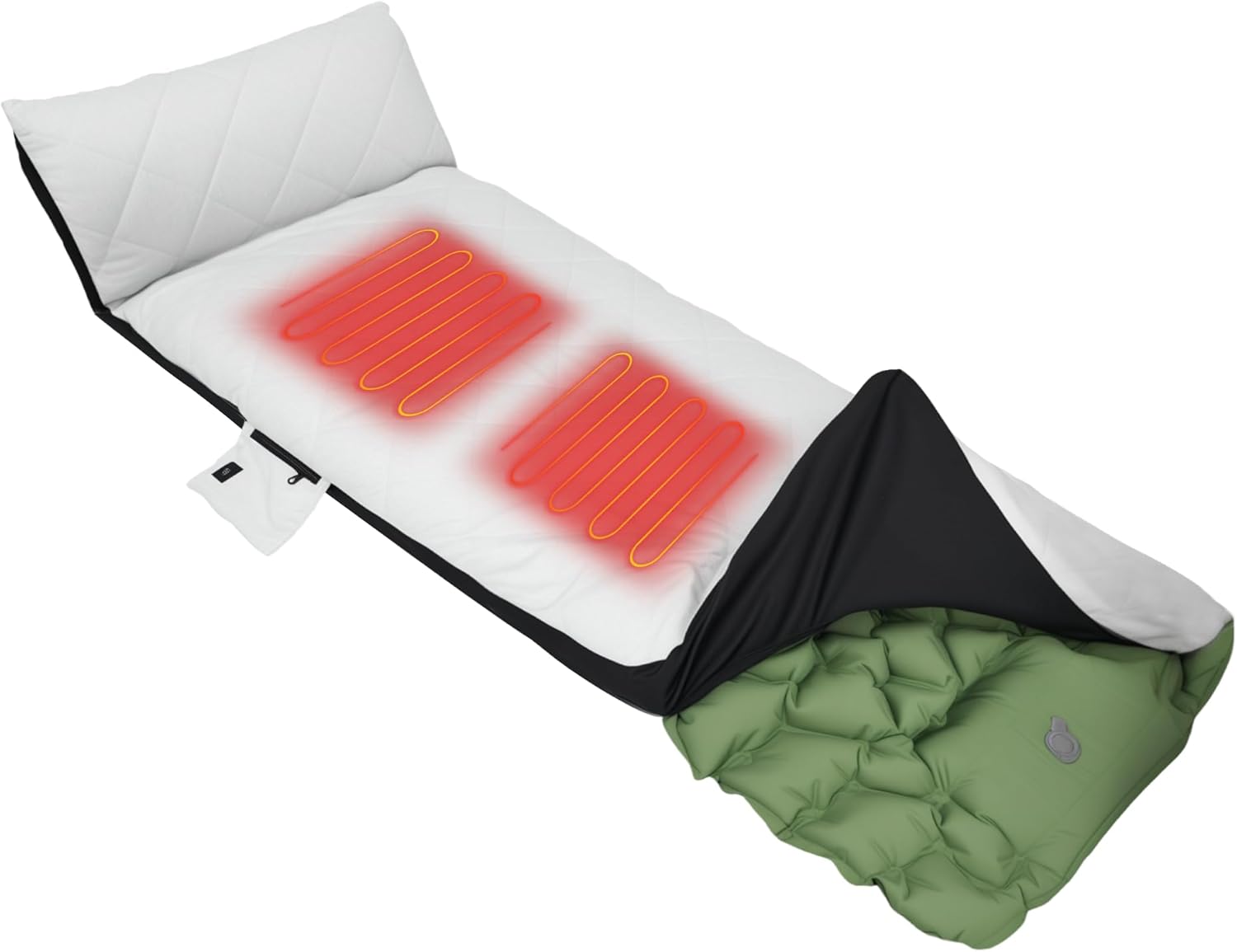 Inflatable Sleeping Pad Heating Cover,Heated Covers for Memory Foam Camping Mattress Pad,Outdoor Sleeping Pad, 78 * 28 * 5in (Only Heated Cover)