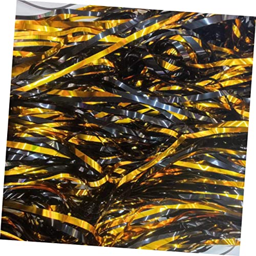 ABOOFAN 6 Peças Cortina De Chuva De Preto Cortina Preta e Dourada Cortina De Ouropel Metálico Cortin