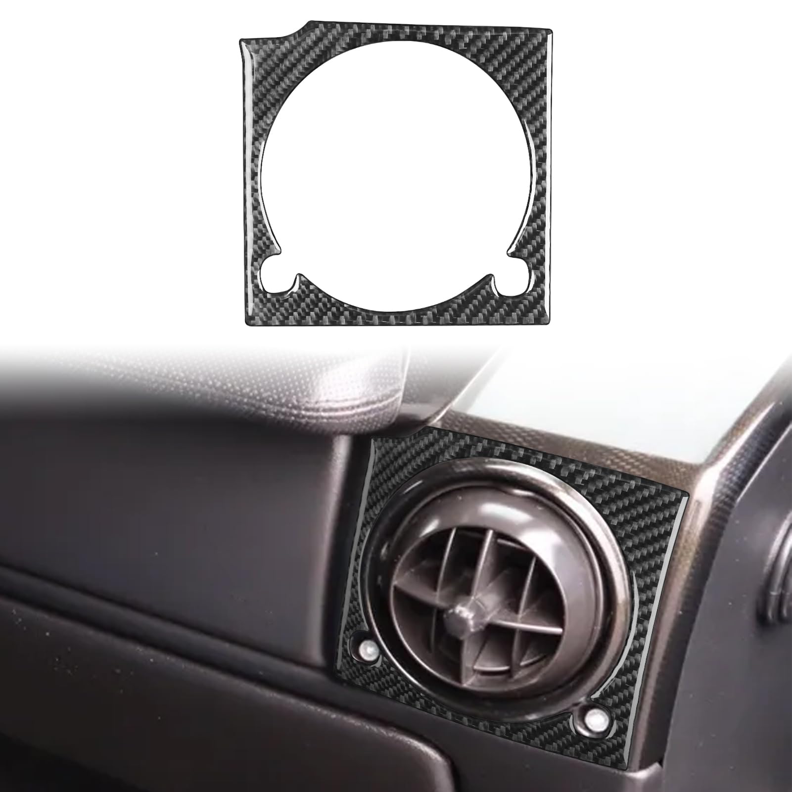 Real Premium Carbon Fiber Compatible with Hummer H2 2003 2004 2005 2006 2007 Accessories Car Dashboard air Vents Cover Sticker Decal Auto Interior Trim