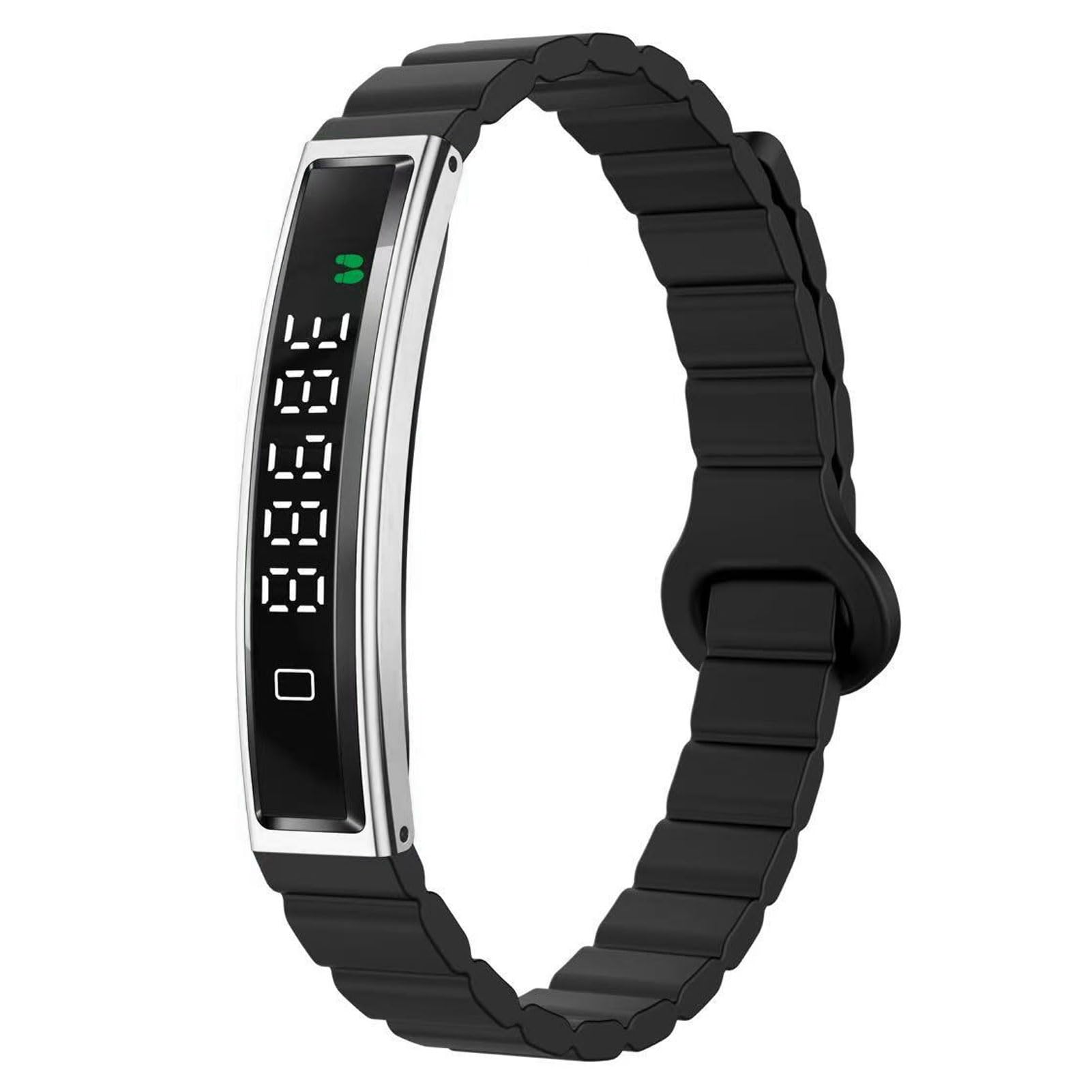Pulsera Inteligente, Rastreador Actividad Física con Frecuencia Cardíaca/Sangre/oxígeno/Monitor Sueño/podómetro, Pulsera Salud Inteligente Aplicación para Mujeres y Hombres (Silver)
