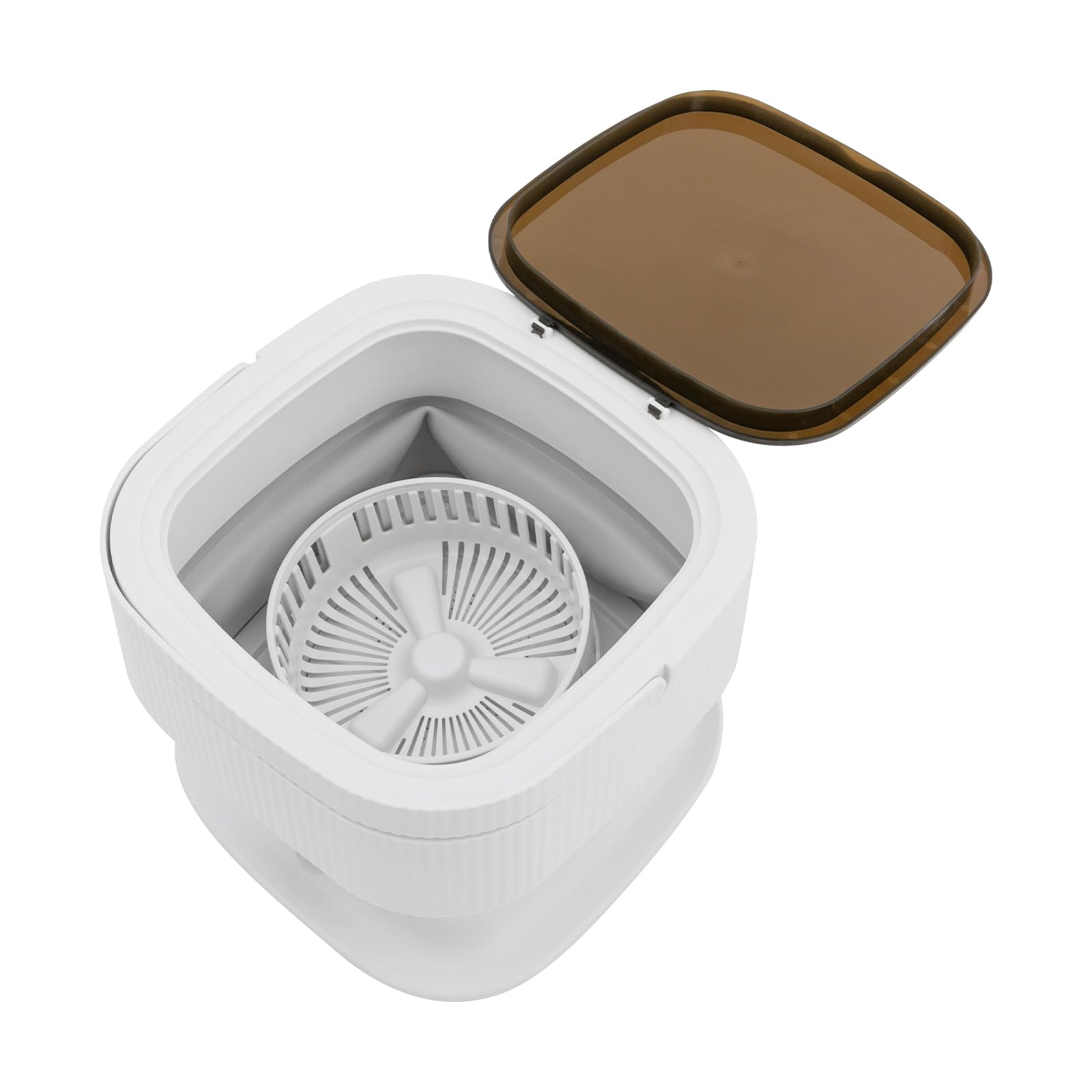 Mini lavatrice pieghevole, lavatrice portatile da 10 l, con cestello centrifuga, piccola lavatrice elettrica con 3 modalità di pulizia per campeggio, camper e dormitorio, semiautomatica