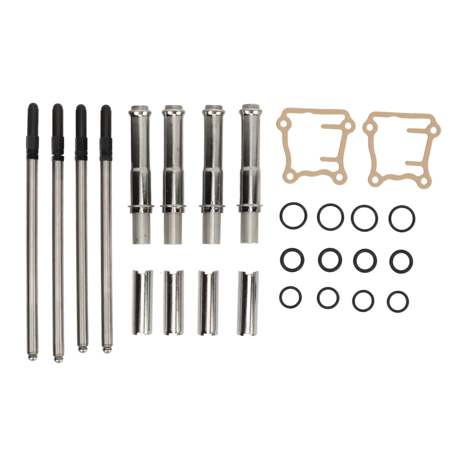 Ejoyous Kit de Varilla de Empuje Ajustable con Cubiertas Kit de Varilla de Empuje Ajustable OEM de Acero Cromado Moly 93 5095 499961 40 Piezas para Touring Big Twins 1999 2017 88 a 106 Pulgadas