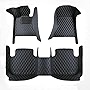 NGUMMS Custom Car Floor Mats Fit for 99% Sedan SUV Sports Car Full Coverage Pads Leather Floor Liners Mat Women Men (All Black)