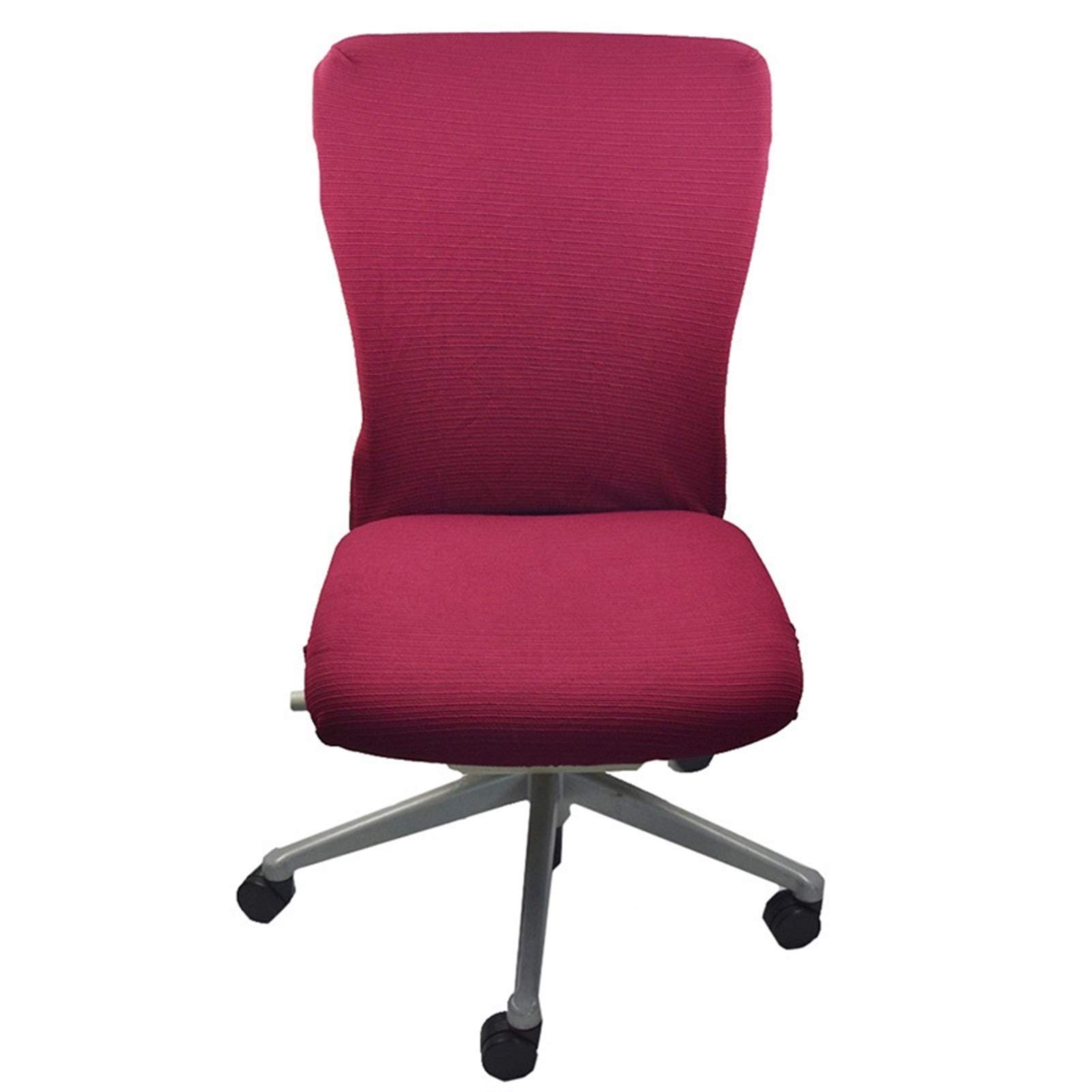 Housse de chaise de bureau rotative bordeaux pour le télétravail