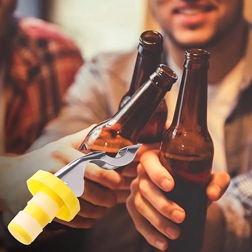 Miniatura 5 de Tapones de vino reutilizables de 6 piezas, tapón de botella de vacío de silicona, tapón de botella de bebida manual expansible, botella de vino