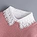 BEoneBEwin Fake Collar Detachable Dickey White Lace Collar for Women Cute Peter Pan Collars for Girls