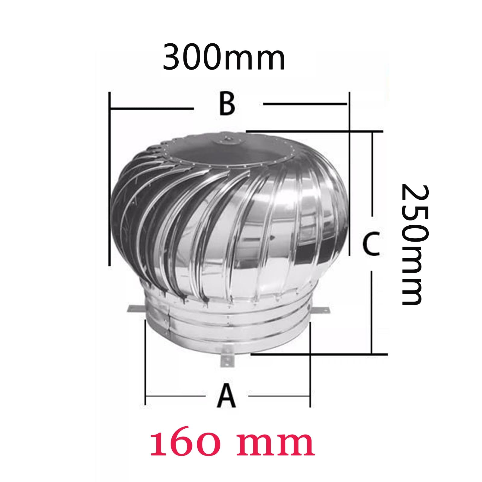 aérateur de toit à turbine, Sphere ventilation grill cover hooded air diffusers or and exhaust(160mm)