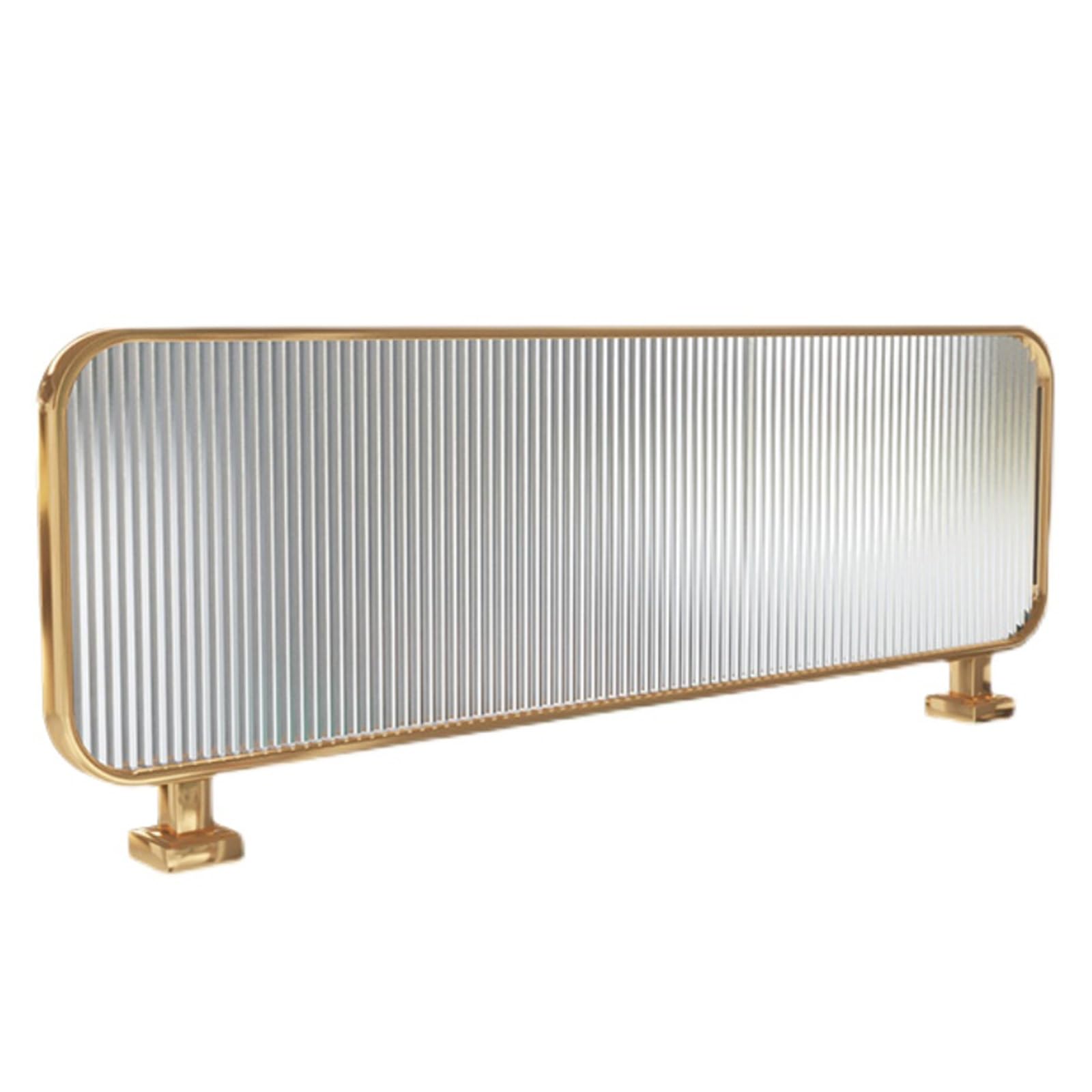 Panneau brise-vue en verre trempé 100x30 cm et acier pour restaurant et bureau